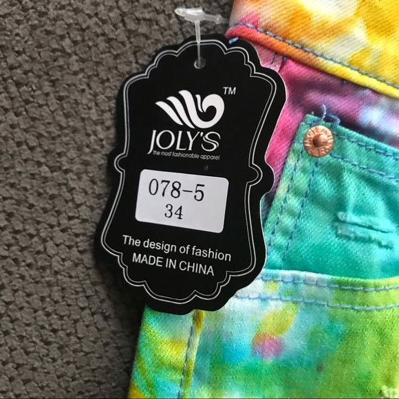 Tie Dye Denim Shorts - Picture 2 of 5